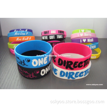 Silicone I Love One Direction 1d Logo Music Sport Wrist Bracelet